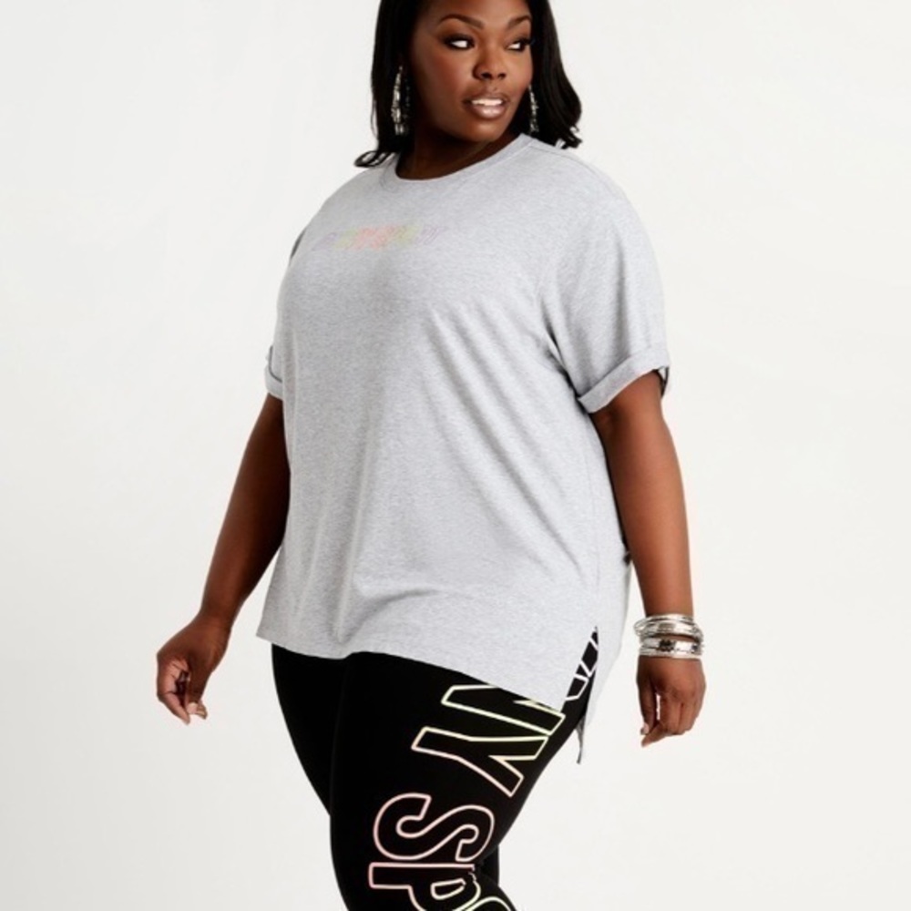 Gray DKNY Logo Tee 2X